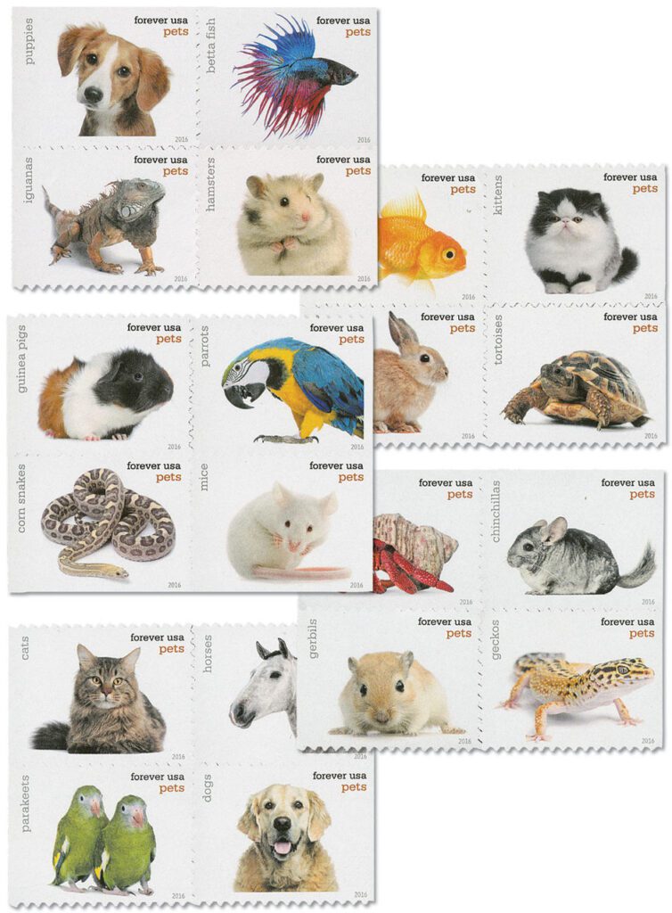 #5106-25 - 2016 First-Class Forever Stamp,Pets