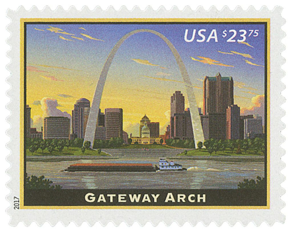 2017 $23.75 Gateway Arch, Express Mail