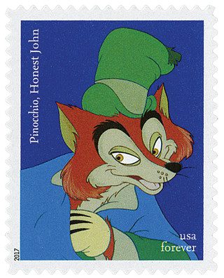 # 5214 - 2017 First-Class Forever Stamp - Disney Villains: Honest John from "Pinocchio"
