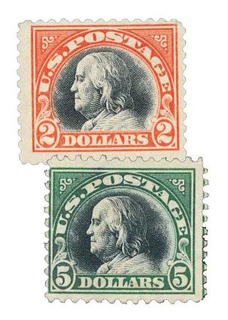 Complete Set, 1918 Franklin High Values
