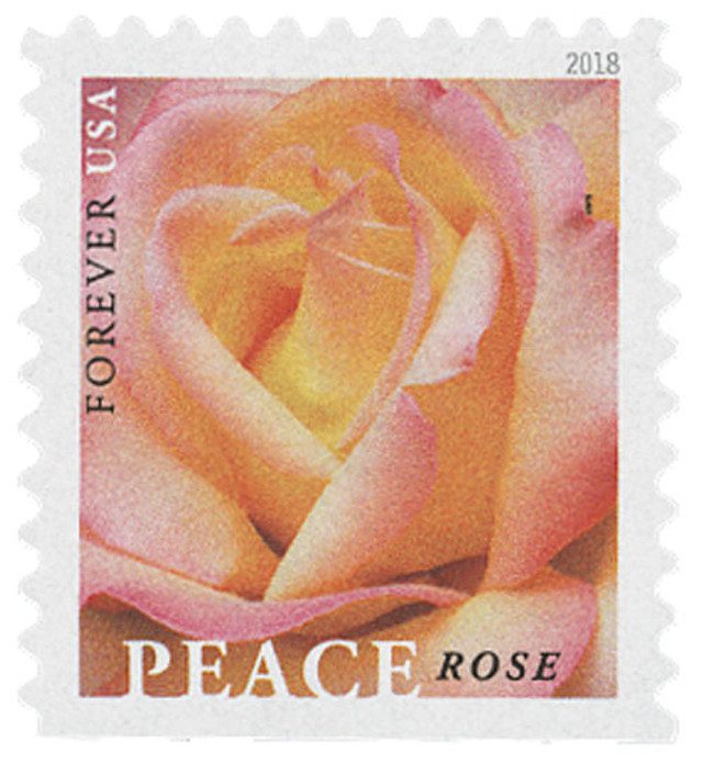 #5280 - 2018 First-Class Forever Stamp,Peace Rose