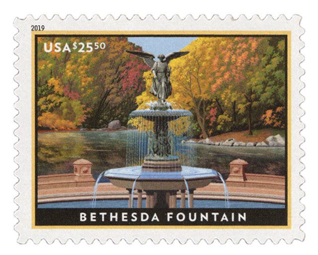 #5348 - 2019 $25.50 Bethesda Fountain, Express Mail