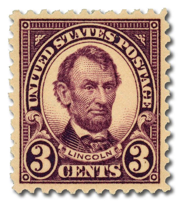 # 555 - 1923 3c Lincoln, violet