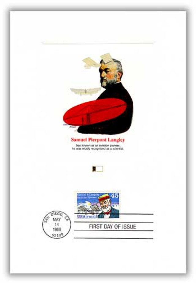 1988 45c Samuel P. Langley Proofcard