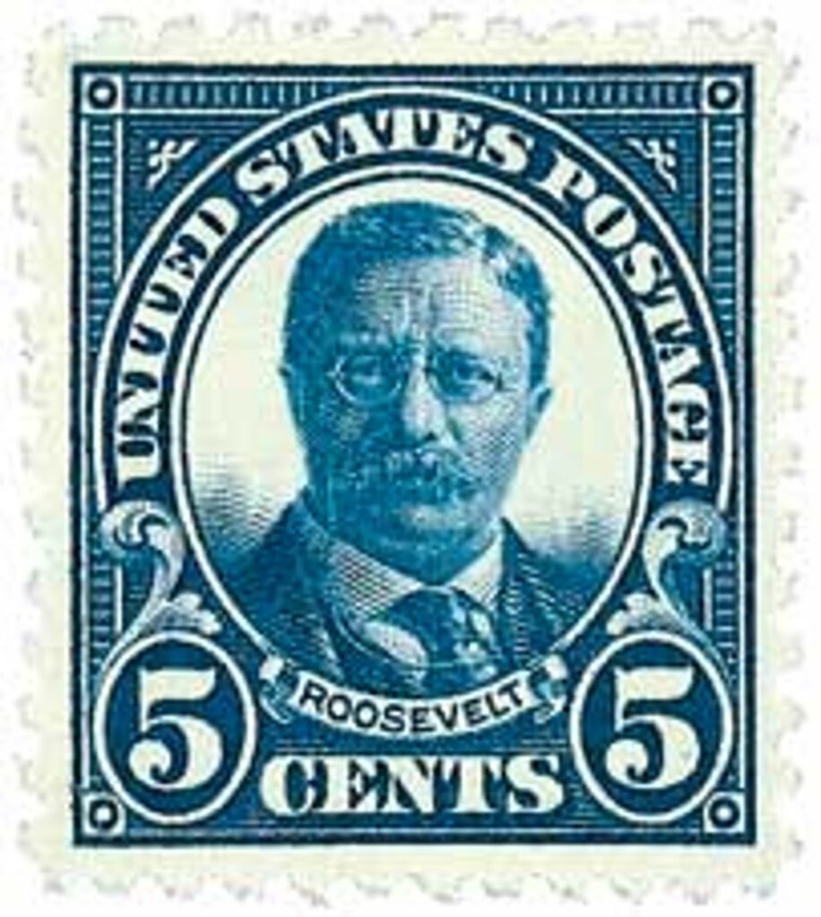 1922 5¢ Theodore Roosevelt, dark blue