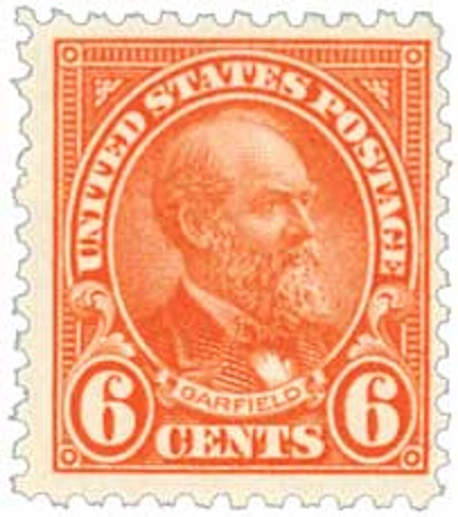 # 558 - 1922 6c Garfield, red orange