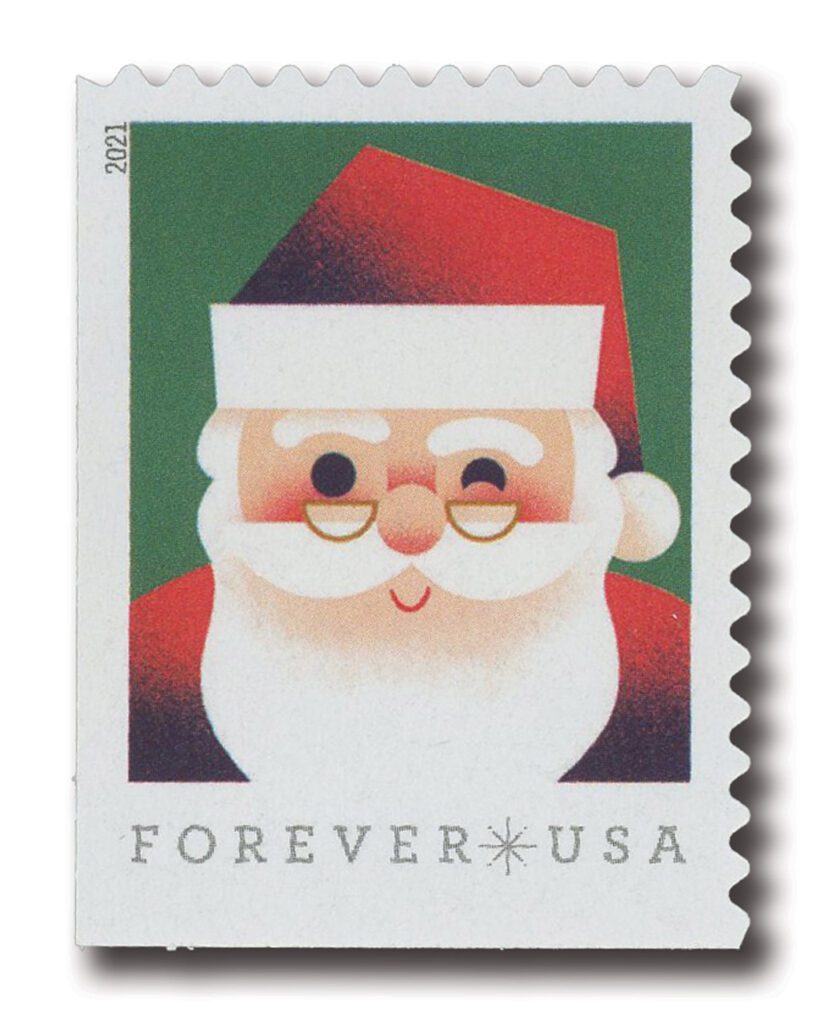 # 5646 - 2021 First-Class Forever Stamps - Christmas: Head of Santa Claus