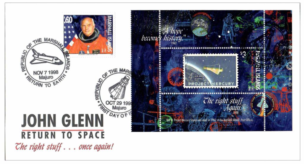 # 571098 - 1998 John Glenn DblComm FDC Launch/Land