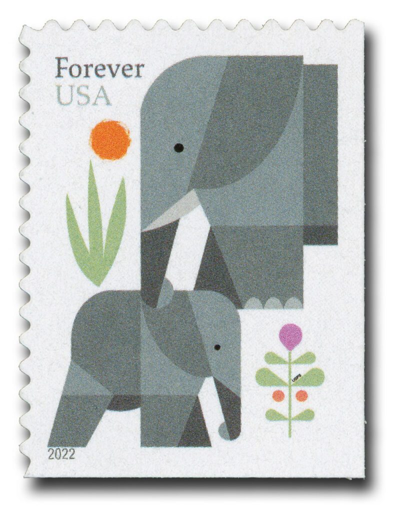 2022 First-Class Forever Stamp - Elephants