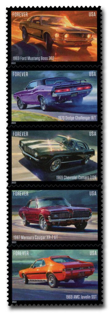 #5715-19 - 2022 First-Class Forever Stamps,Pony Cars