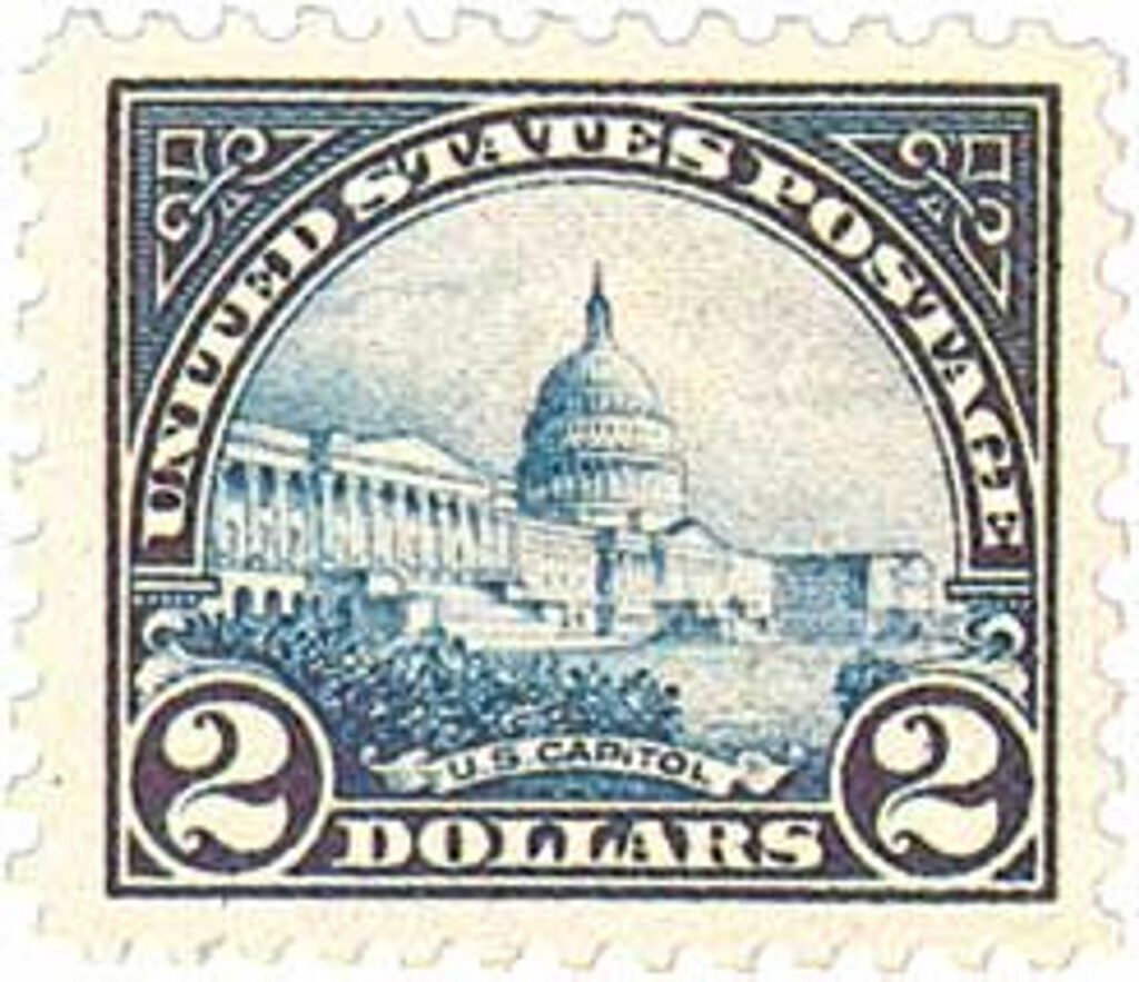 1923 $2 Capitol, deep blue