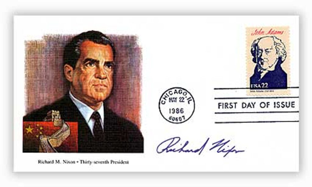 # 57343A - 1986 22c Cover with President Richard Nixon Cachet