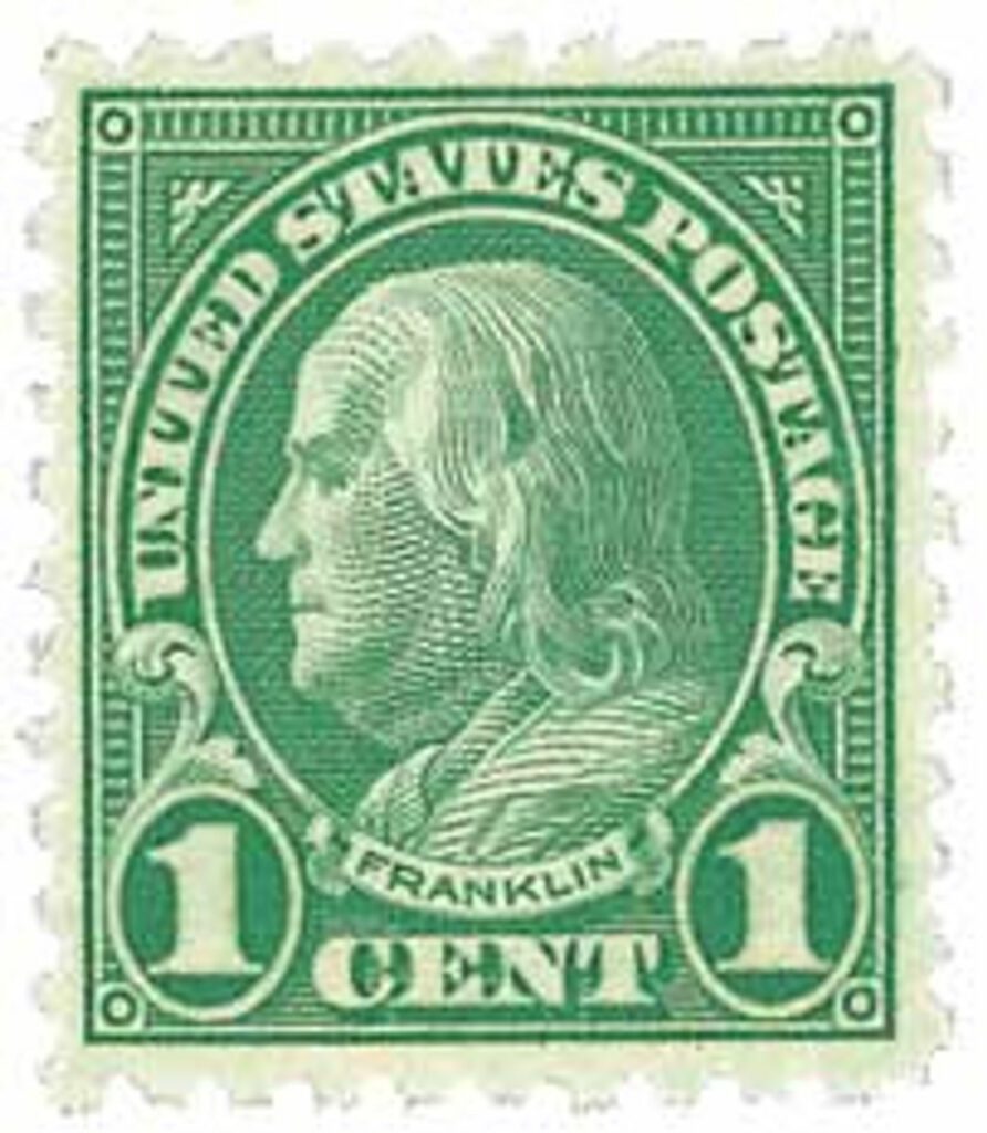 1923-26 1¢ Ben Franklin