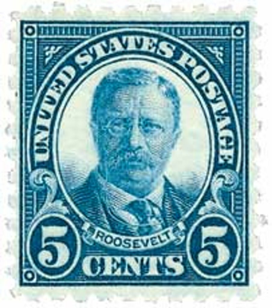 # 586 - 1924 5c Theodore Roosevelt, blue