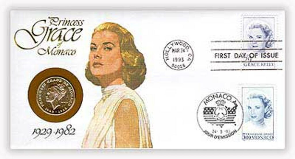 # 59284A - 1993 Grace Kelly Coin First Day Cover