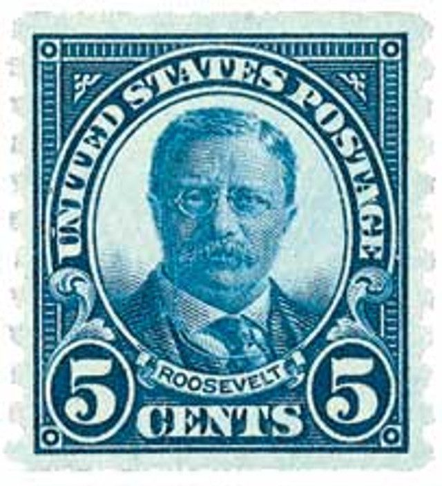 1924 5¢ Theodore Roosevelt, dark blue
