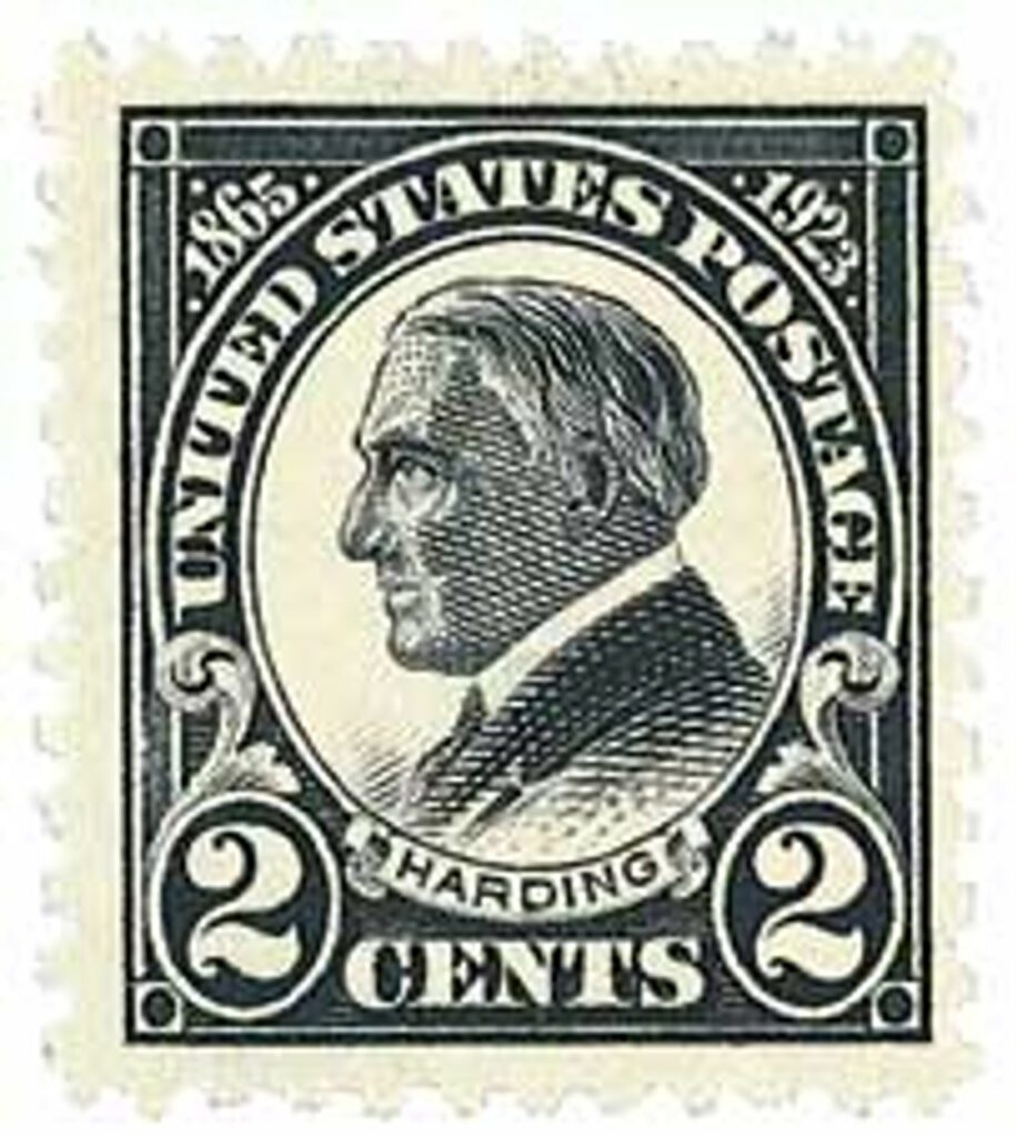 1923 2¢ Harding Memorial Issue Perforated 11