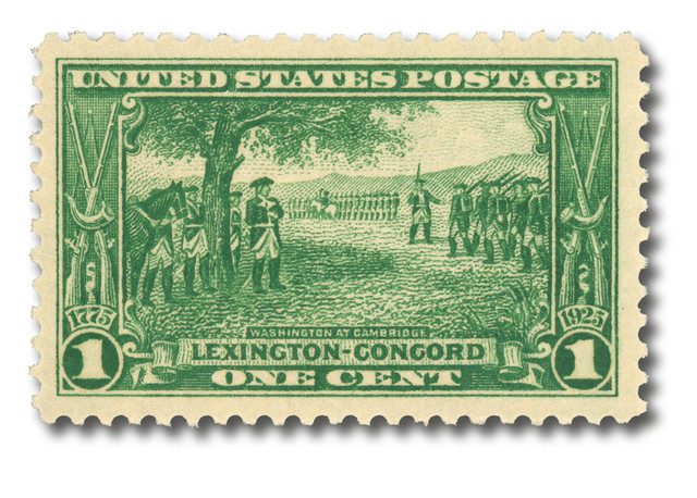 617 - 1925 1c Lexington-Concord Issue: Washington at Cambridge
