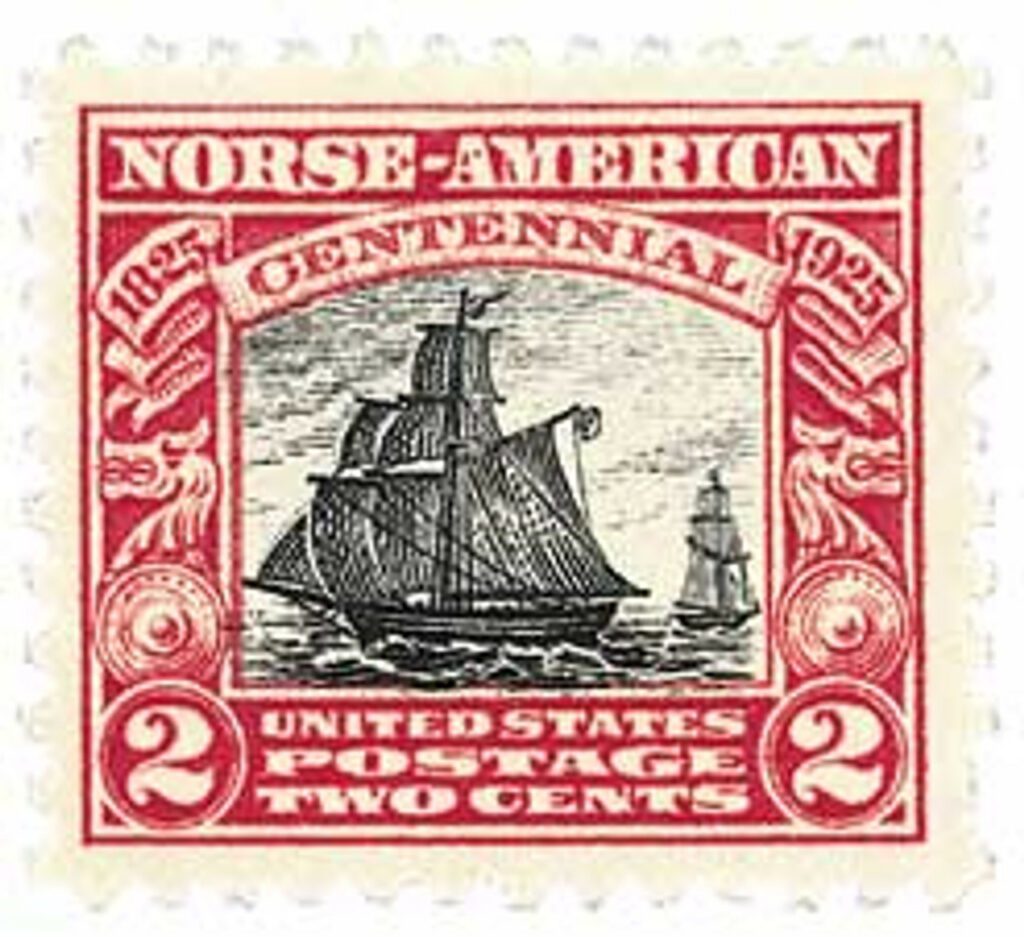 1925 2¢ Norse-American Centennial: Sloop Restaurationen