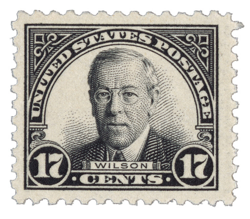 1925 17¢ Wilson, black, perf 11
