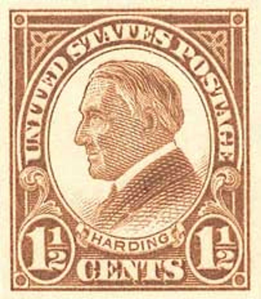 # 631 - 1926-28 1-1/2c Warren G. Harding, imperforate
