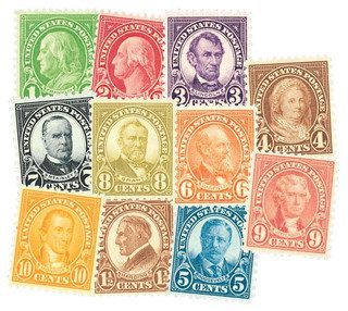 1926-28 Rotary Stamps, set of 11