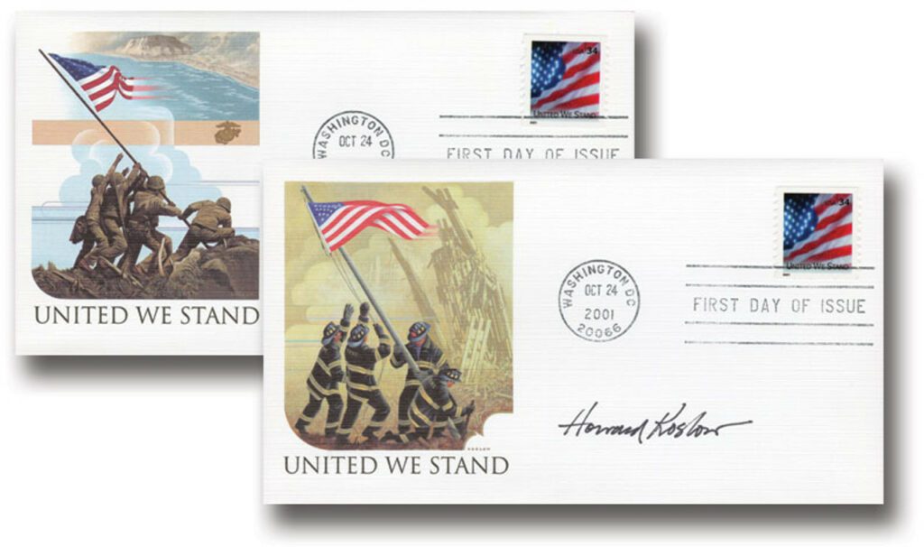 2001 United We Stand Set of 2 Signed Covers