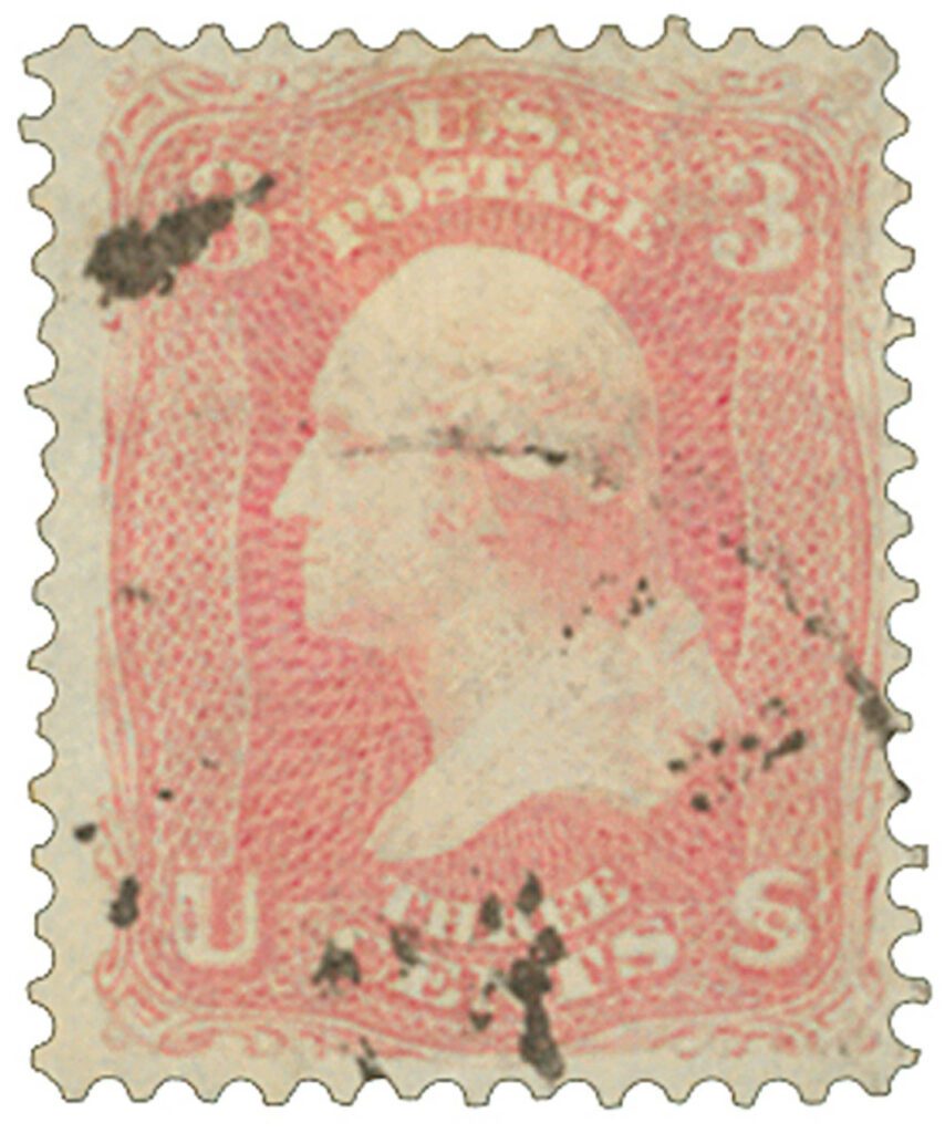 1861 3¢ Washington, rose pink