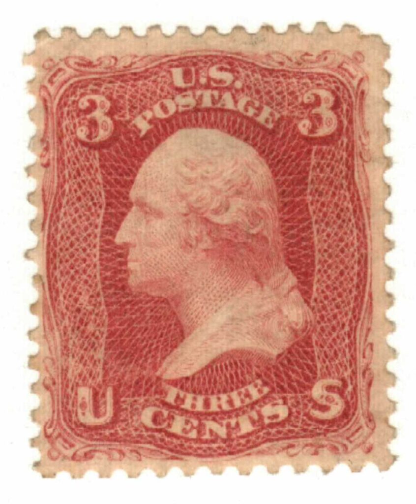 # 65 - 1861-62 3c Washington, rose