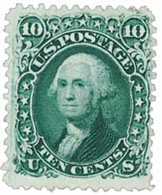 1861 10¢ Washington, yellow green