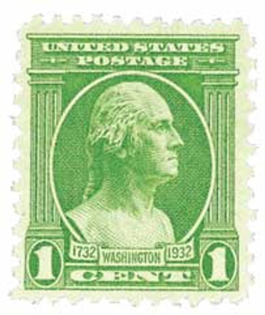 # 705 - 1932 Washington Bicentennial: 1c Washington from the Houdon Bust
