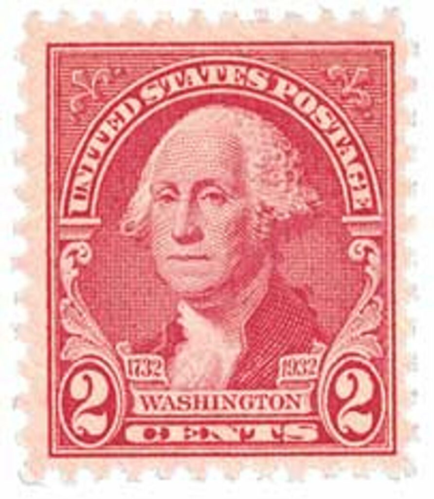 1932 Washington Bicentennial: 2¢ Washington by Gilbert Stuart
