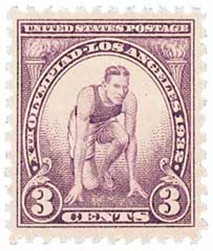 # 718 - 1932 3c 10th Summer Olympic Games: Runner at Starting Mark