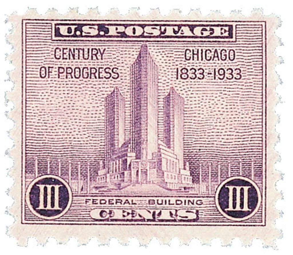 1933 3¢ Federal Building at Chicago
