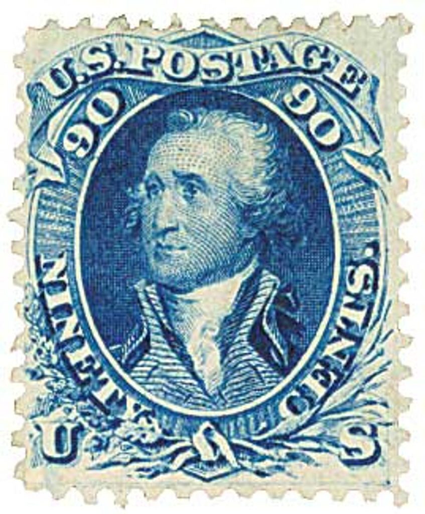 1861-62 90c Washington, blue