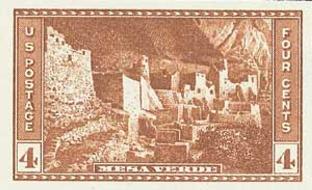 #759 - 1935 4c National Parks: Mesa Verde, imperf, no gum