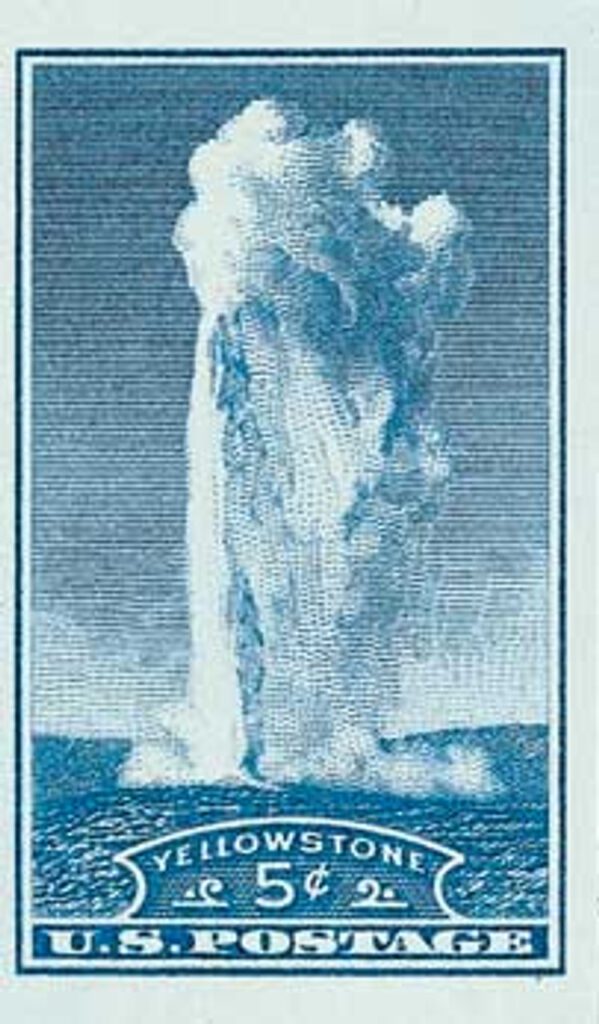 # 760 - 1935 5c National Parks: Yellowstone, imperf, no gum