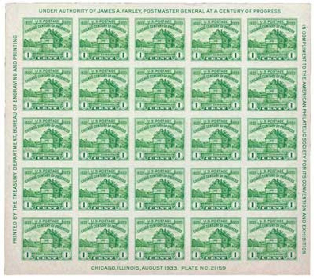 1935 1c Restoration of Fort Dearborn