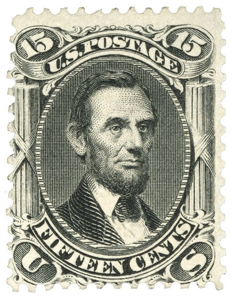 # 77 - 1866 15c Lincoln, black