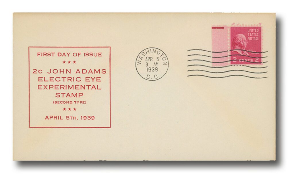 # 806EE - 1938 2c John Adams Ele. Eye