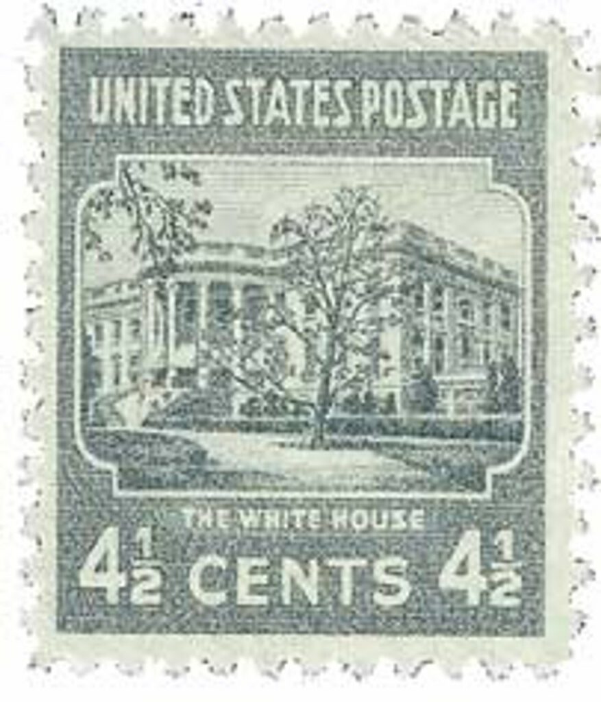 # 809 - 1938 4 1/2c White House, dark gray