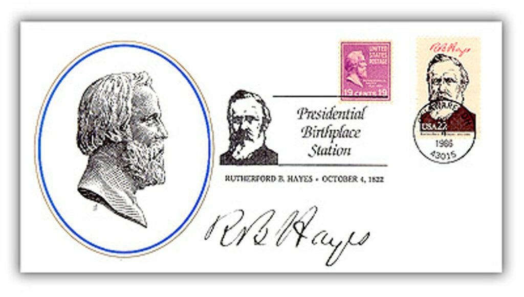 # 81106B - 1986 Birthplaces of Am.Pres.-Hayes Combo