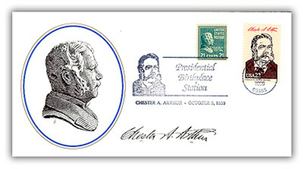 # 81107B - 1986 Birthplaces of Am.Pres.-Arthur Combo