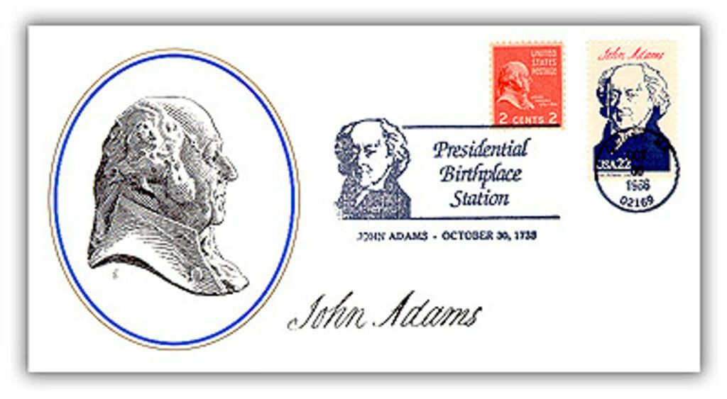 # 81110B - 1986 Birthplaces of Am.Pres.-J.Adams Combo