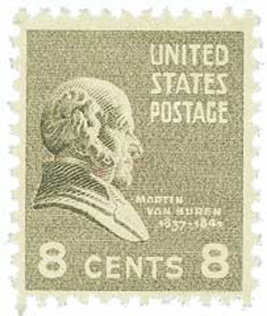 # 813 - 1938 8c Van Buren, olive green