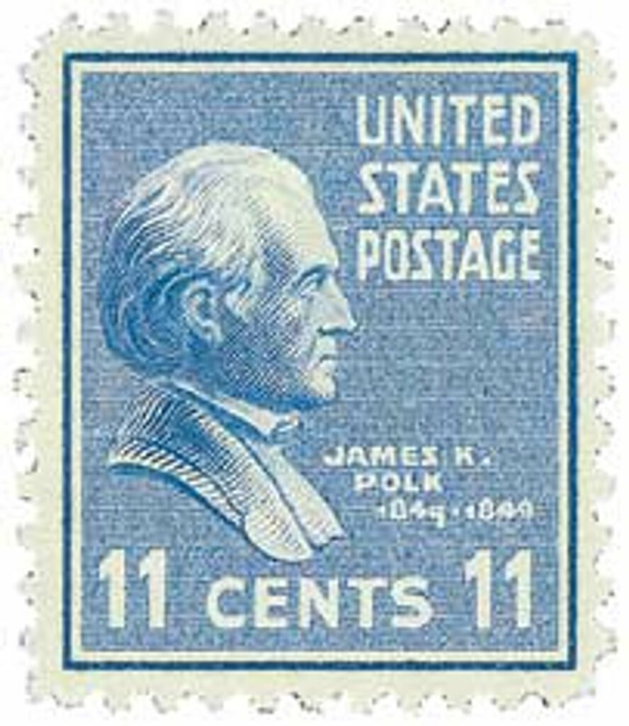 # 816 - 1938 11c Polk, ultramarine