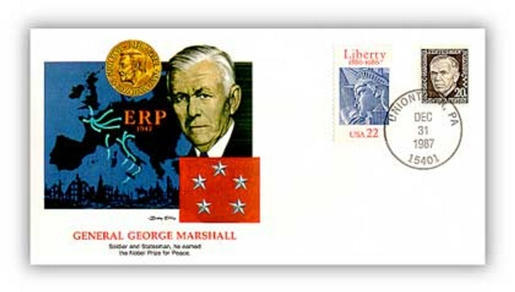 1987 Shapers of America - George Marshall Commemorative cover 