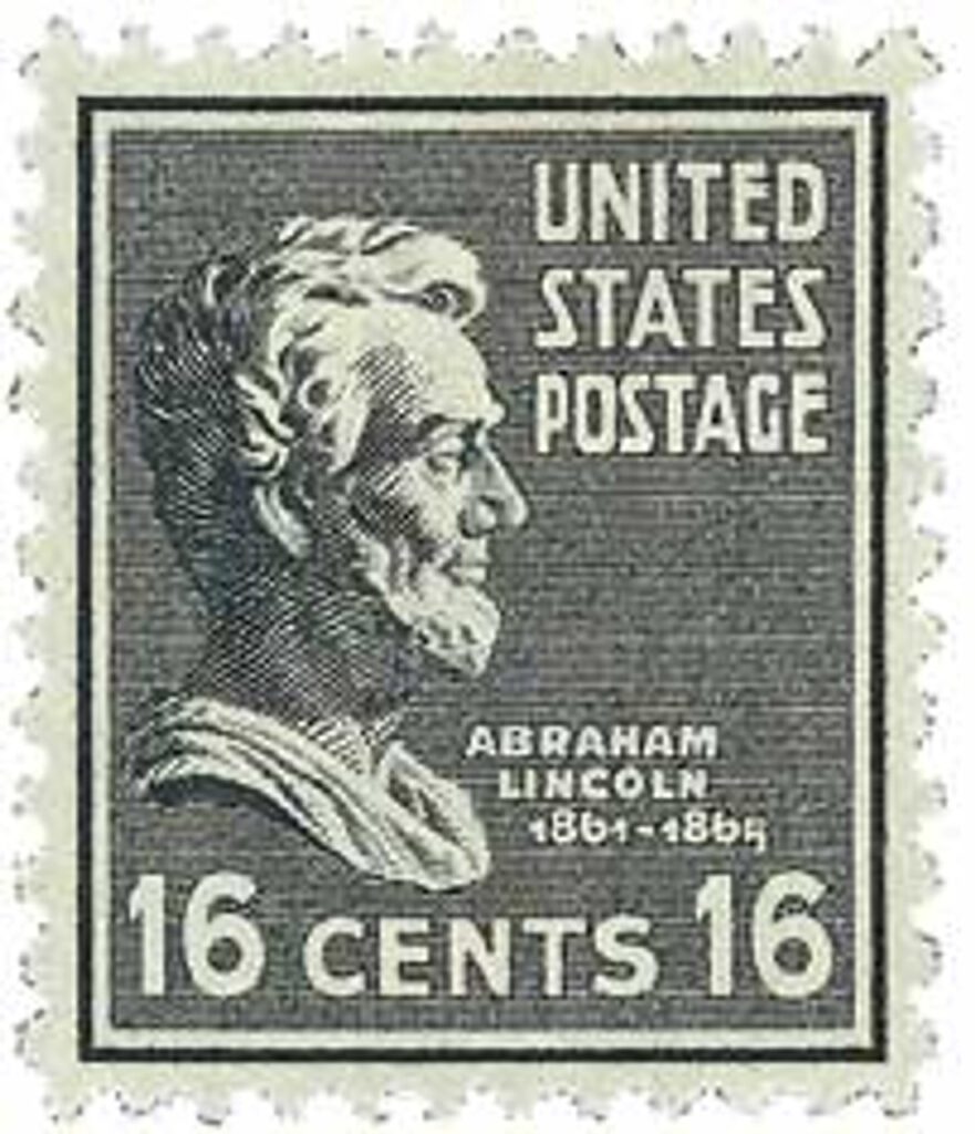 # 821 - 1938 16c Lincoln, black