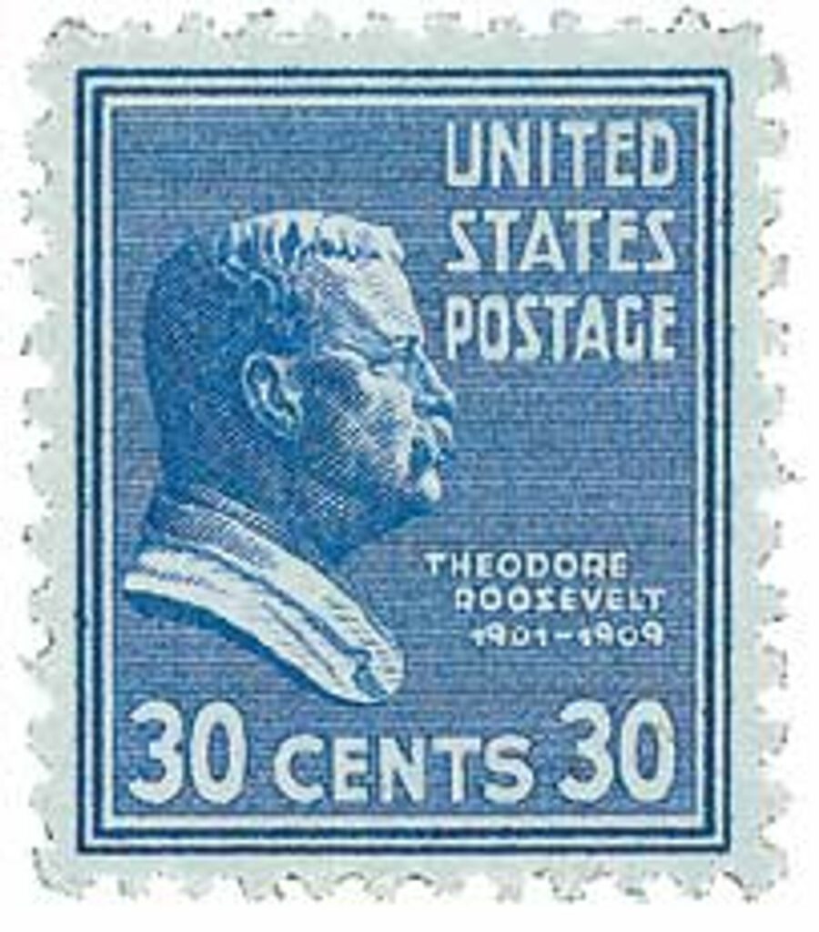 1938 30¢ Theodore Roosevelt, blue