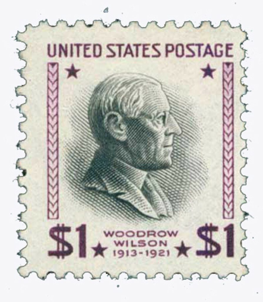 1938 $1 Woodrow Wilson, USIR watermark